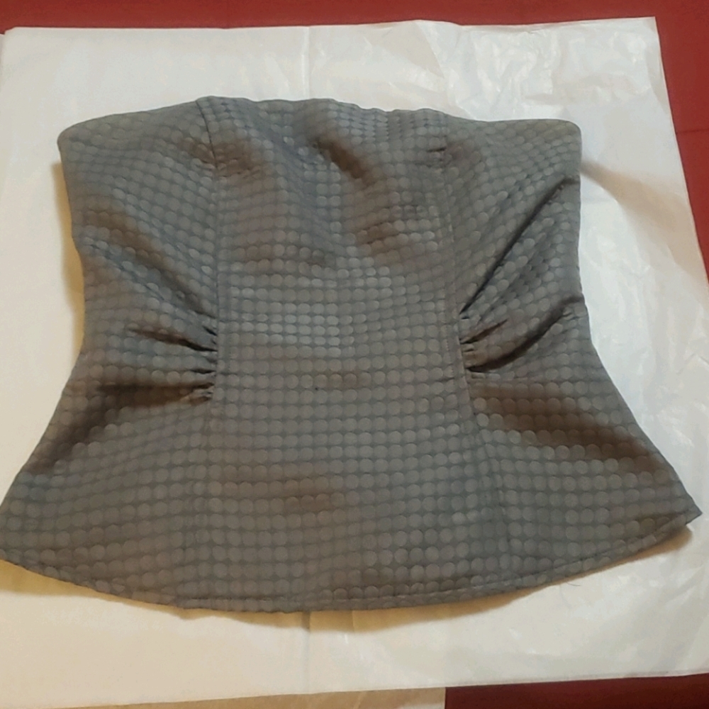 The Limited Gray Strapless Top
